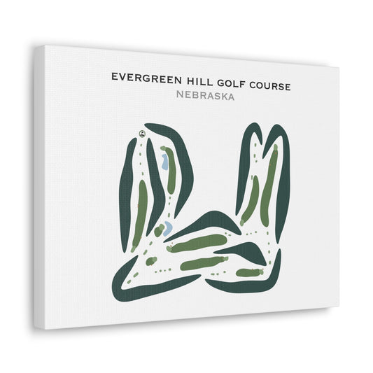 Evergreen Hill Golf Course, Nebraska - Printed Golf Courses
