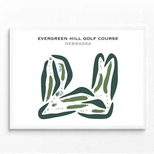 Evergreen Hill Golf Course, Nebraska - Printed Golf Courses