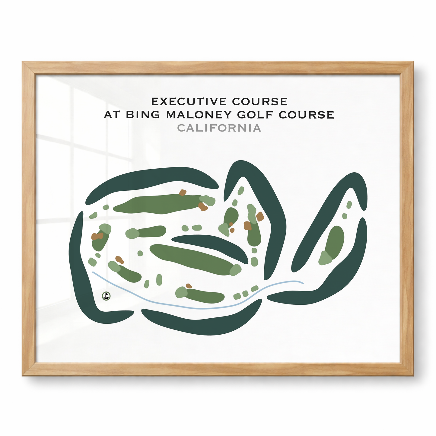 Executive Course at Bing Maloney Golf Course, California - Printed Golf Courses