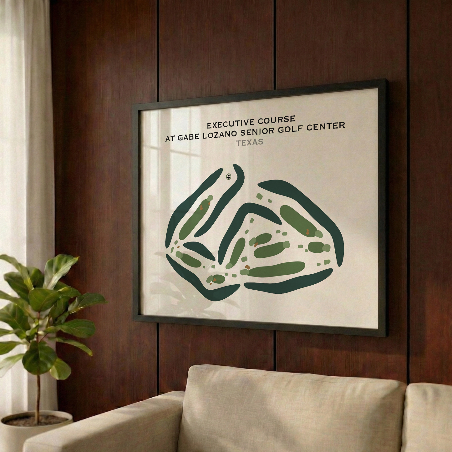 Executive Course at Gabe Lozano Senior Golf Center, Texas - Printed Golf Courses