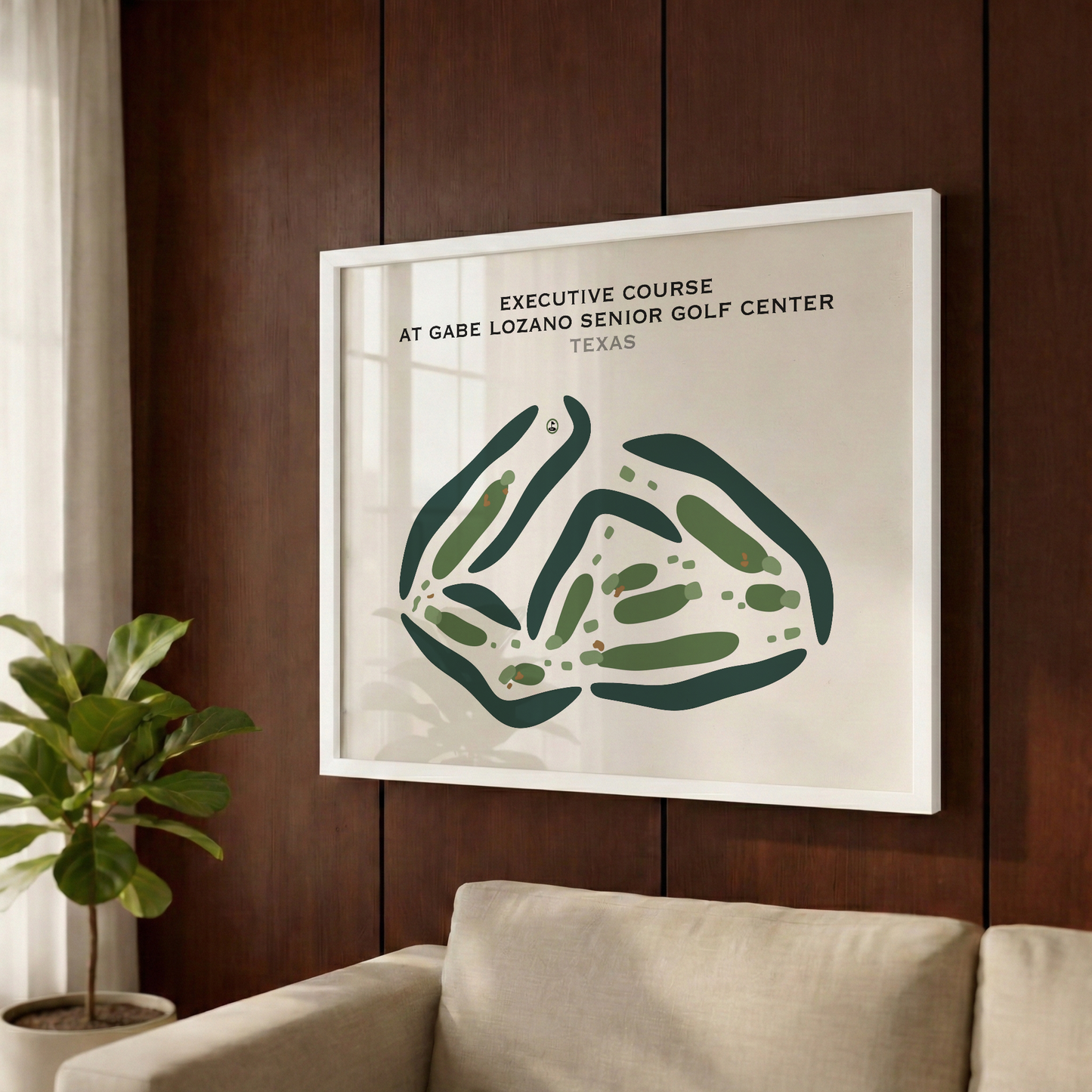 Executive Course at Gabe Lozano Senior Golf Center, Texas - Printed Golf Courses