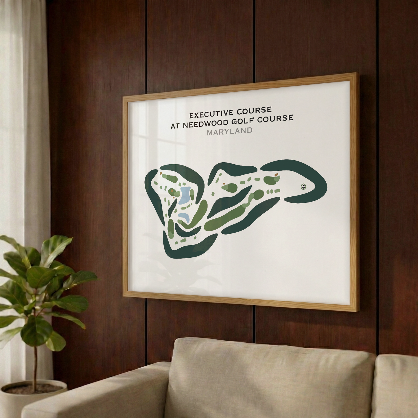 Executive Course at Needwood Golf Course, Maryland - Printed Golf Courses