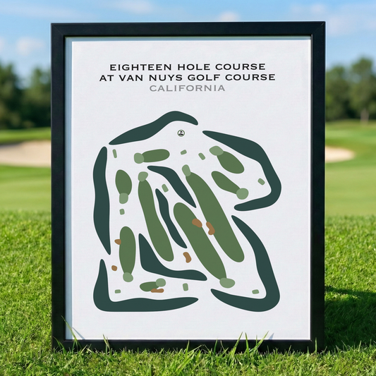Executive Course at Van Nuys Golf Course, California - Printed Golf Courses