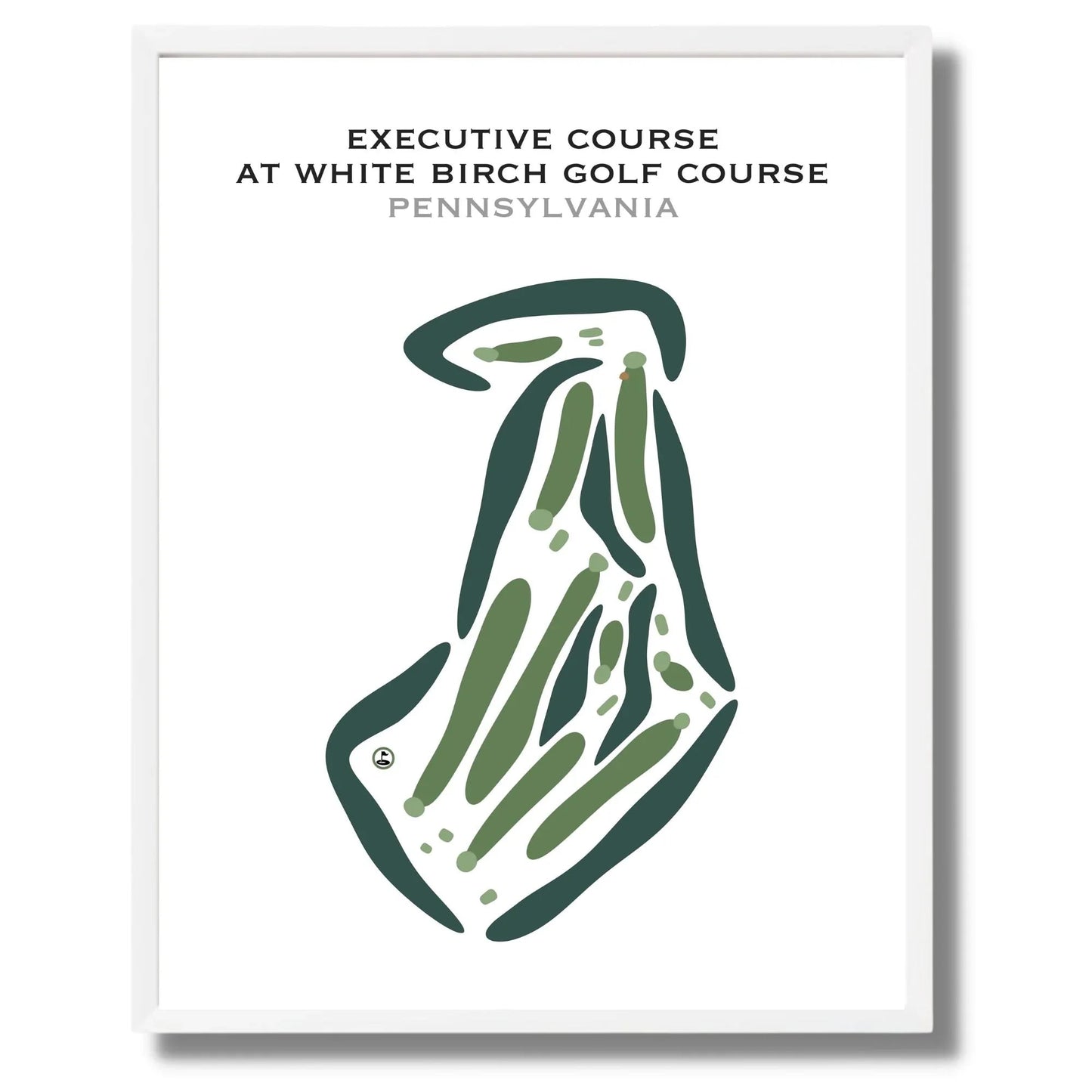 Executive Course at White Birch Golf Course, Pennsylvania - Printed Golf Courses