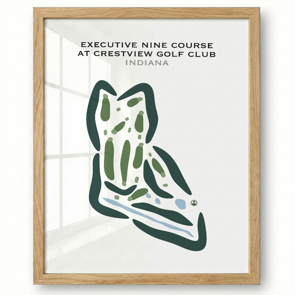 Executive Nine Course at Crestview Golf Club, Indiana - Printed Golf Courses