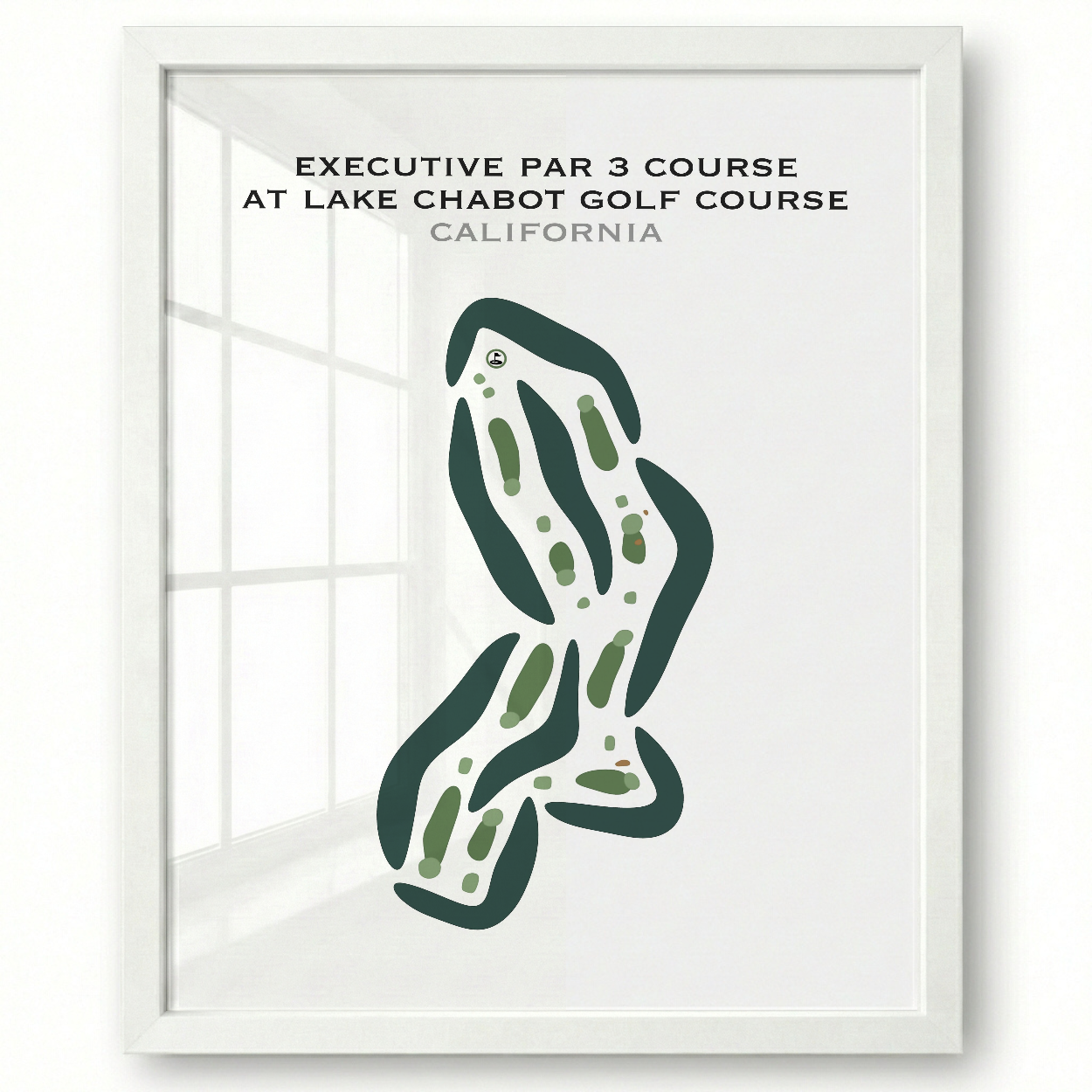 Executive Par 3 Course at Lake Chabot Golf Course, California - Printed Golf Courses
