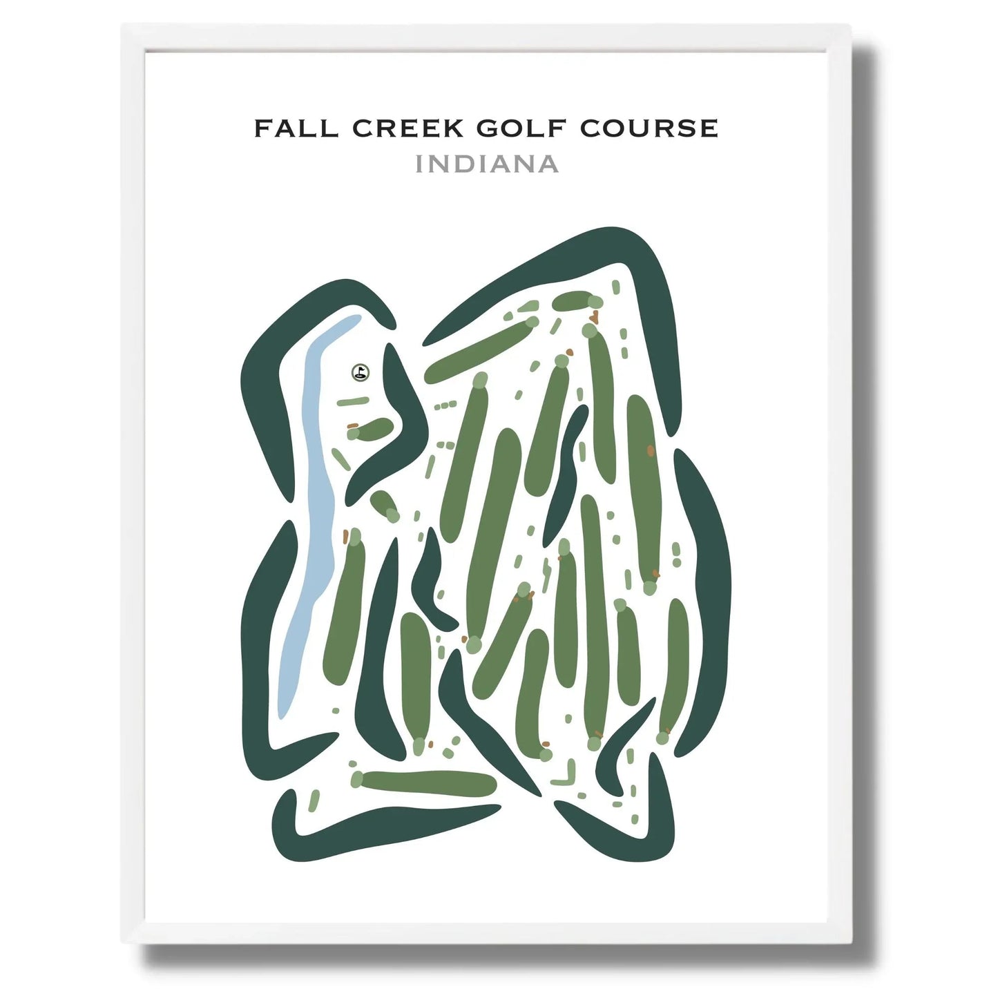 Fall Creek Golf Course, Indiana - Printed Golf Courses