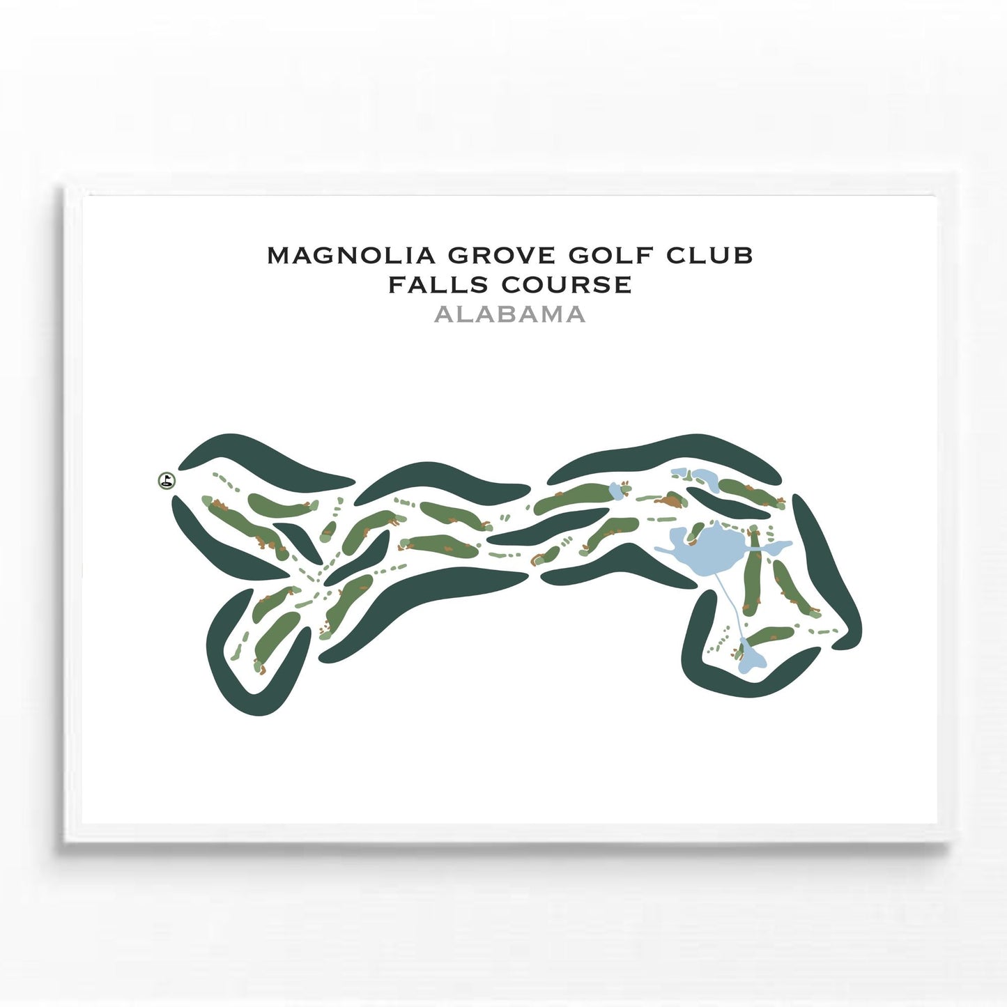 Falls Course at Magnolia Grove Golf Club, Alabama - Printed Golf Courses