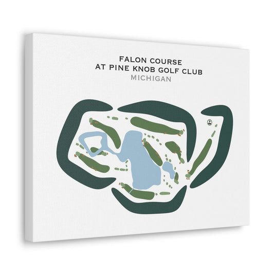Falon Course at Pine Knob Golf Club, Clarkston, Michigan - Printed Golf Courses