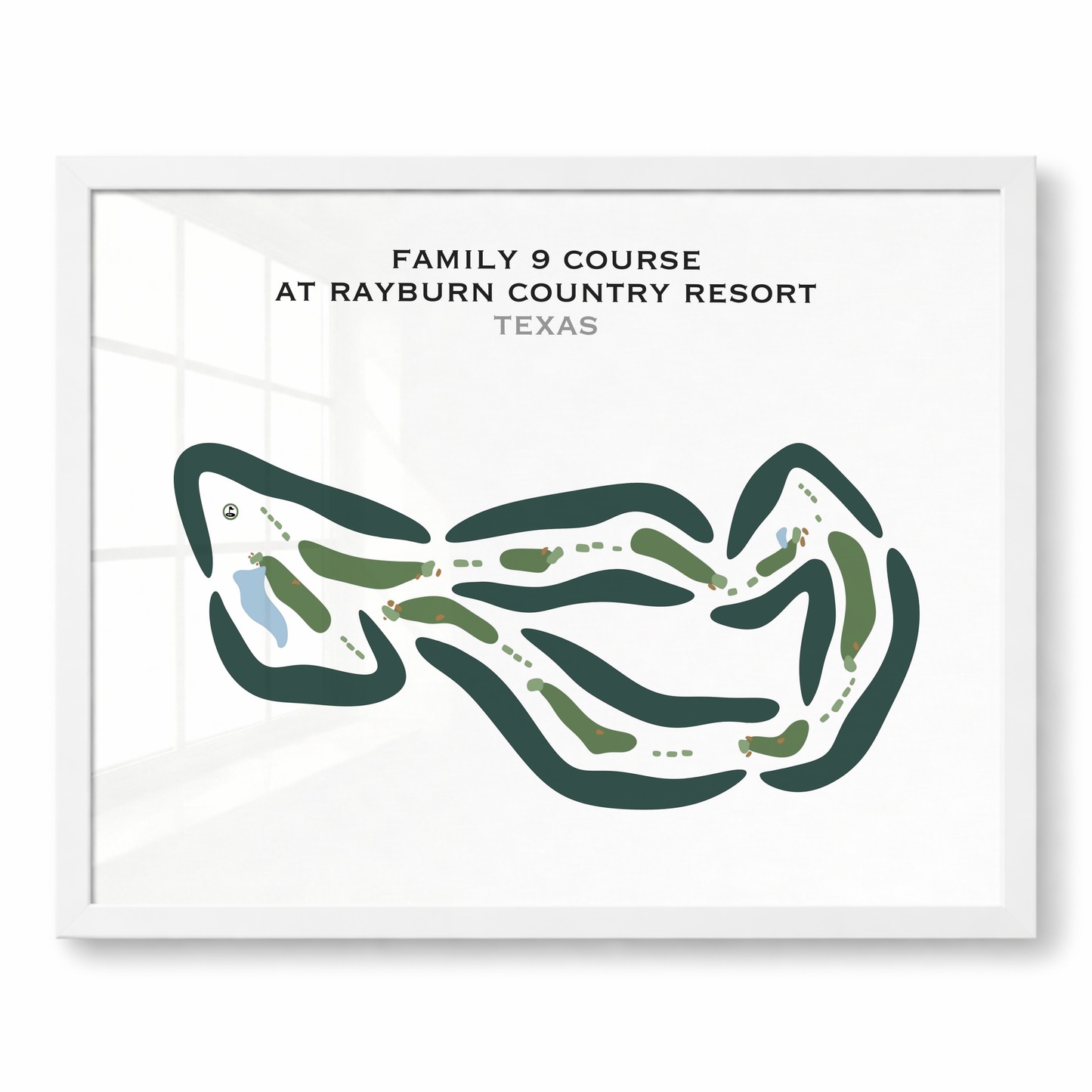 Family 9 Course at Rayburn Country Resort, Texas - Printed Golf Courses