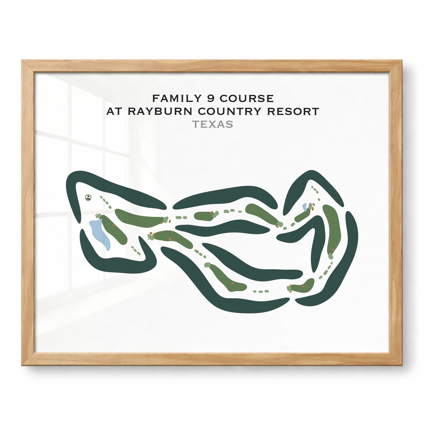 Family 9 Course at Rayburn Country Resort, Texas - Printed Golf Courses