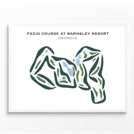 Fazio Course at Barnsley Resort, Georgia - Printed Golf Courses