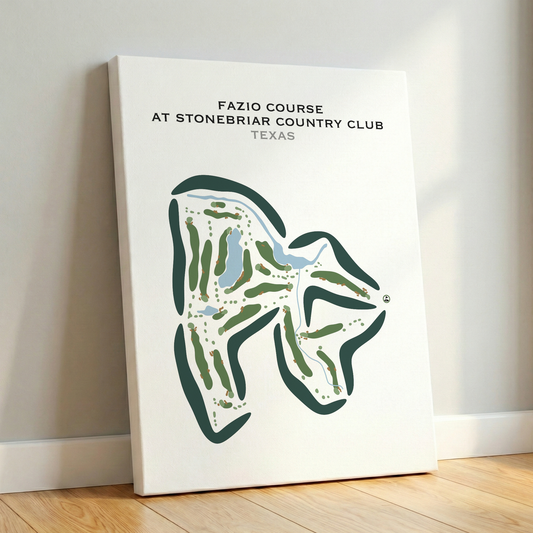 Fazio Course at Stonebriar Country Club, Texas - Printed Golf Courses