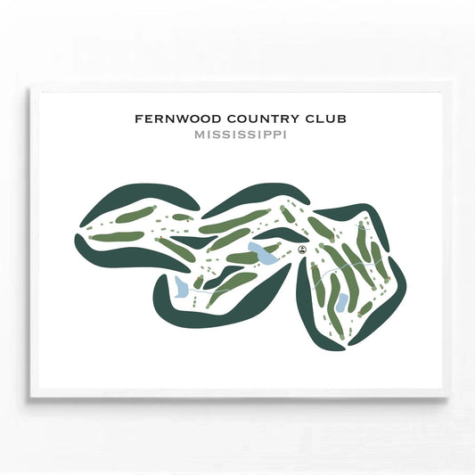 Fernwood Country Club, Mississippi - Printed Golf Courses