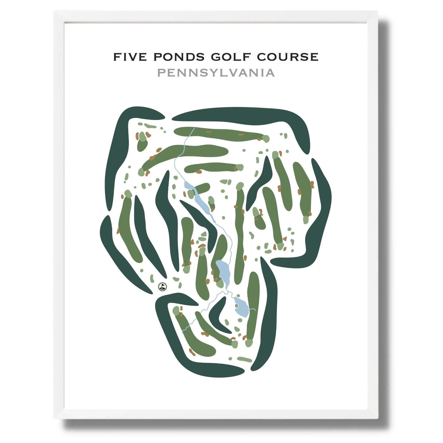 Five Ponds Golf Course, Pennsylvania - Printed Golf Courses