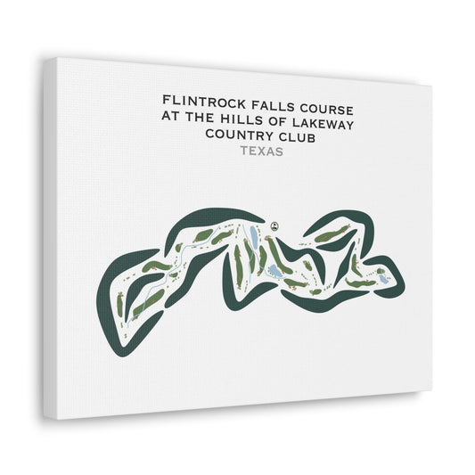 Flintrock Falls Course at The Hills of Lakeway Country Club, Texas - Printed Golf Courses