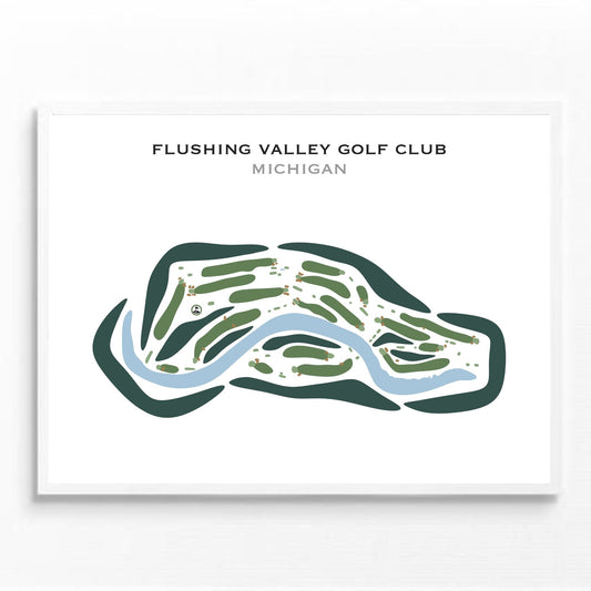 Flushing Valley Golf Club, Michigan - Printed Golf Courses
