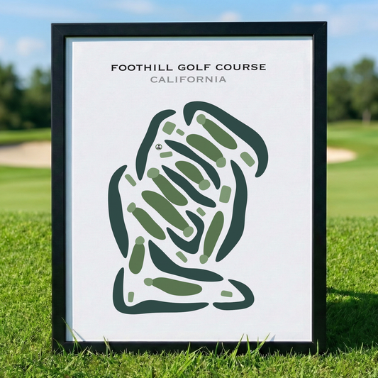 Foothill Golf Course, California - Printed Golf Courses