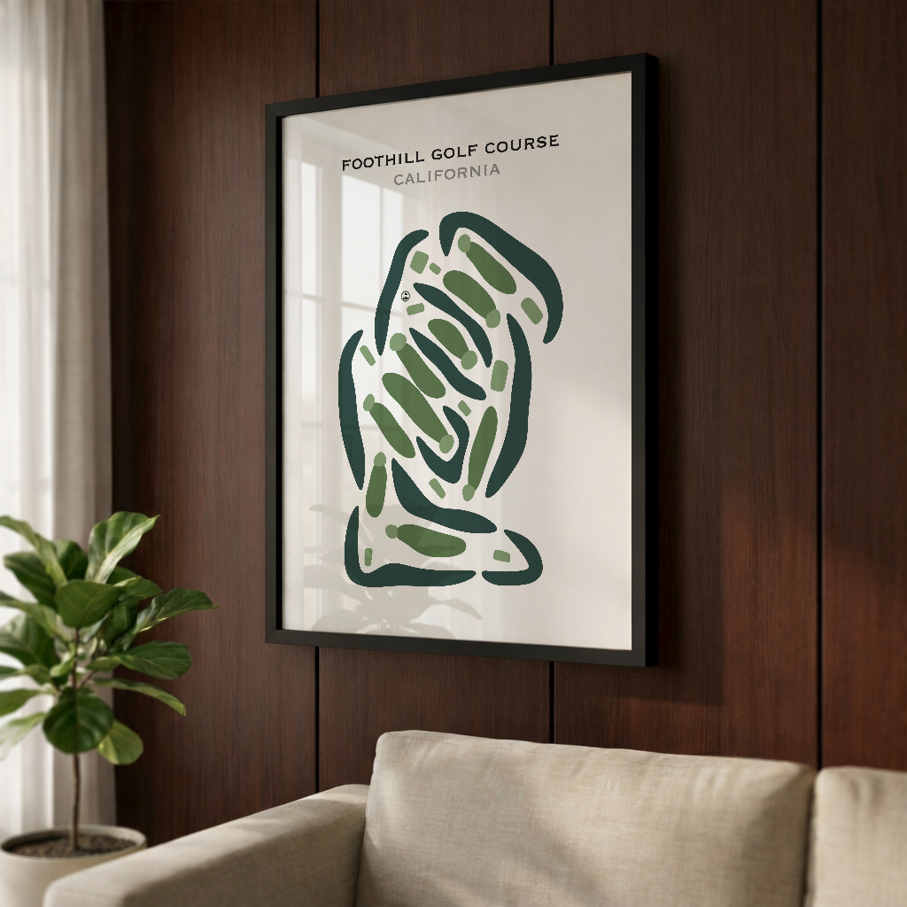 Foothill Golf Course, California - Printed Golf Courses
