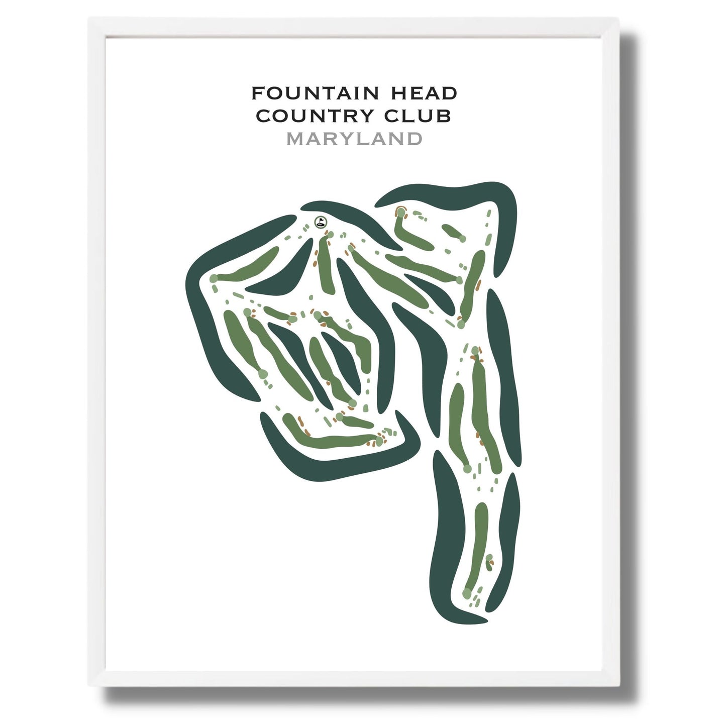 Fountain Head Country Club, Maryland - Printed Golf Courses