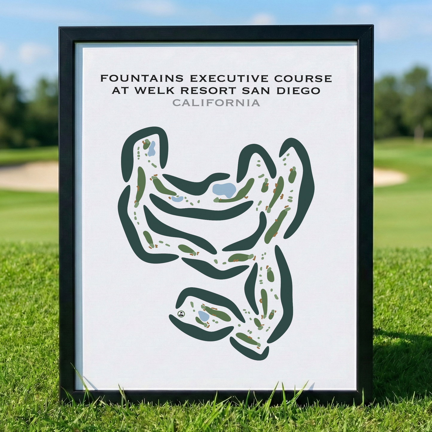 Fountains Executive Course at Welk Resort San Diego, California - Printed Golf Courses