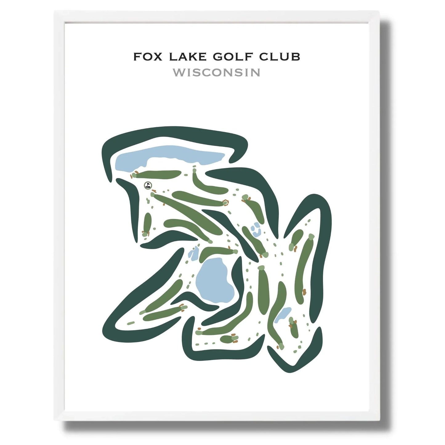 Fox Lake Golf Club, Wisconsin - Printed Golf Courses