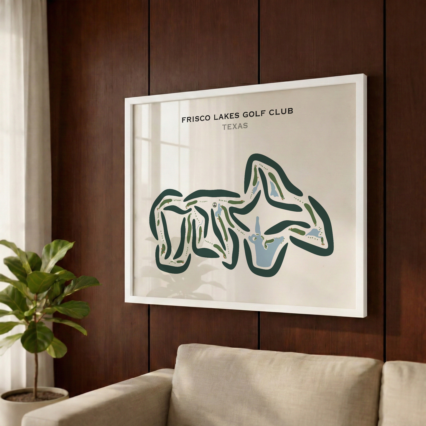 Frisco Lakes Golf Club, Texas - Printed Golf Courses