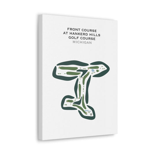 Front Course at Hankerd Hills Golf Course, Michigan - Printed Golf Courses