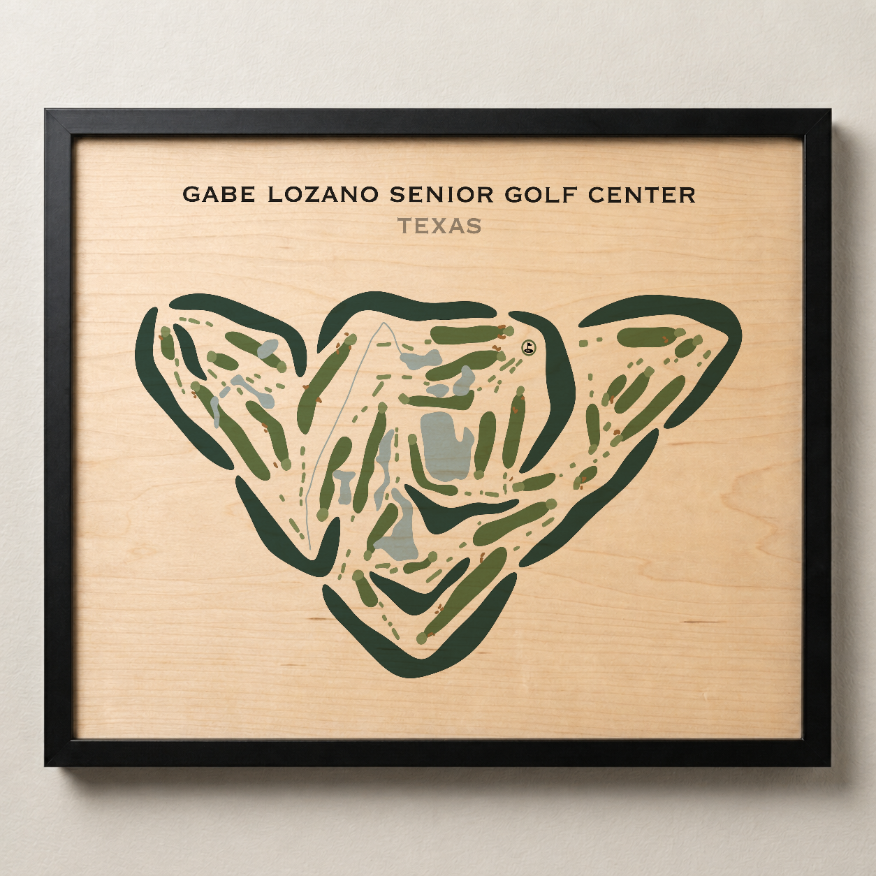 Gabe Lozano Senior Golf Center, Texas - Printed Golf Courses