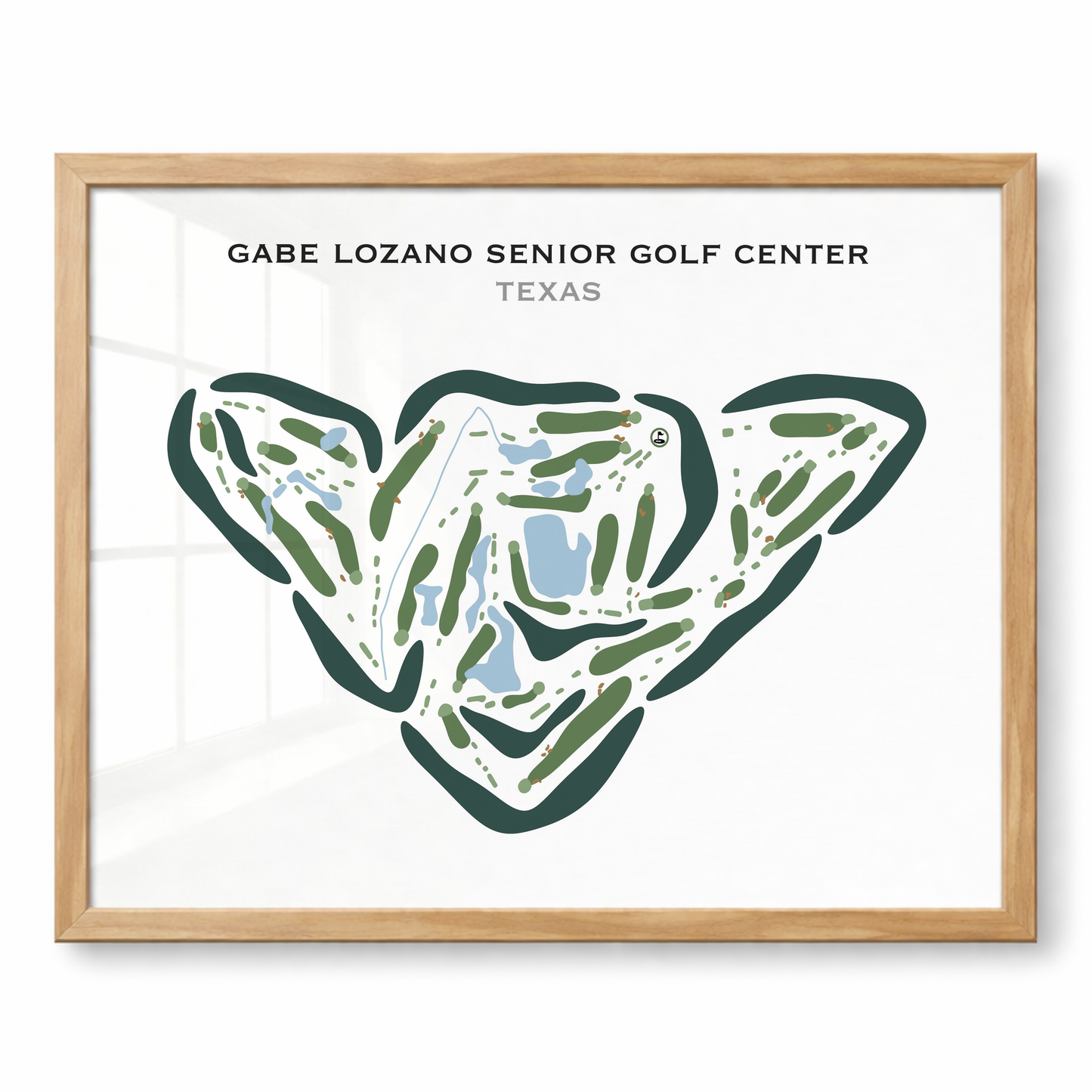 Gabe Lozano Senior Golf Center, Texas - Printed Golf Courses