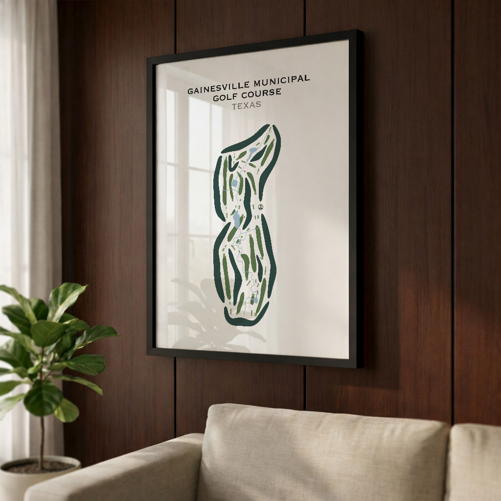 Gainesville Municipal Golf Course, Texas - Printed Golf Courses