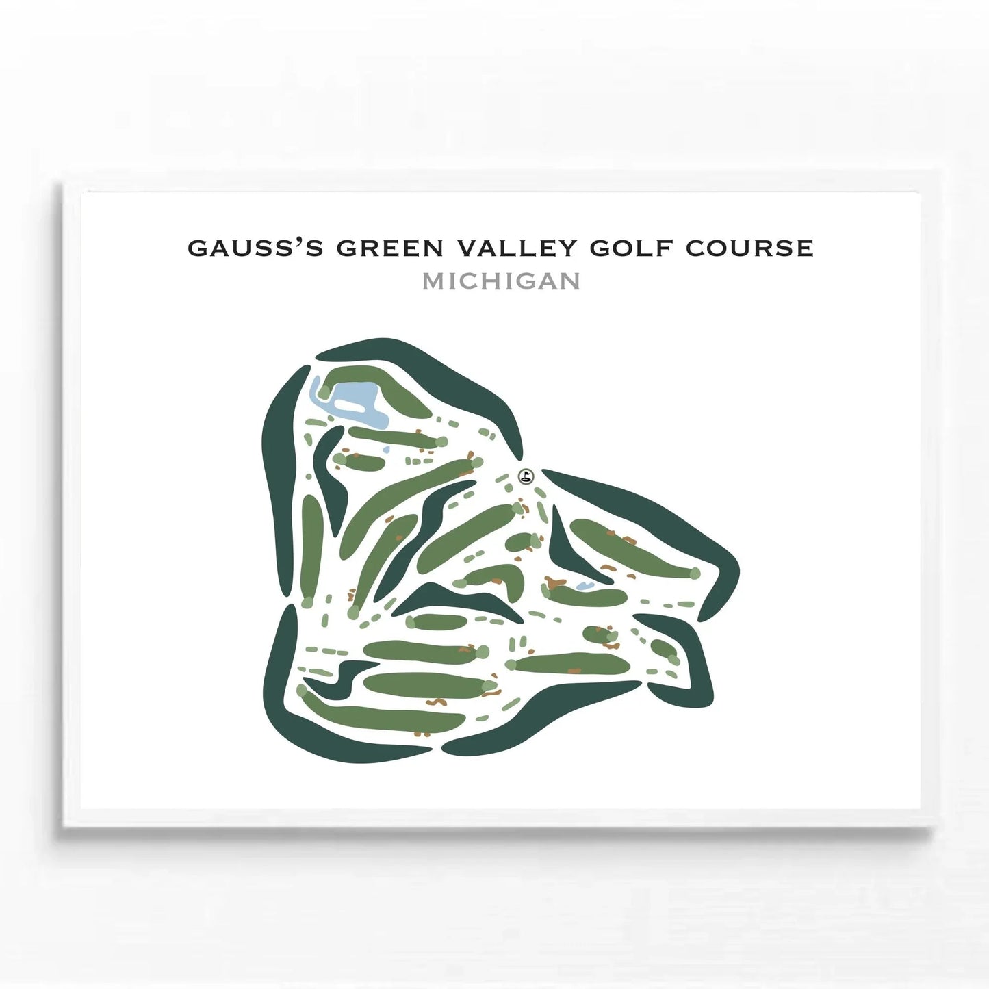 Gauss's Green Valley Golf Course, Michigan - Printed Golf Courses
