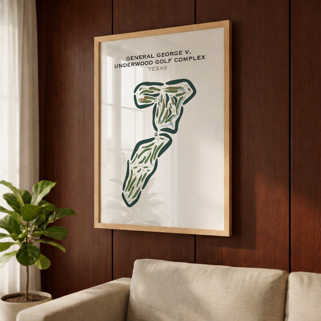 General George V. Underwood Golf Complex, Texas - Printed Golf Courses
