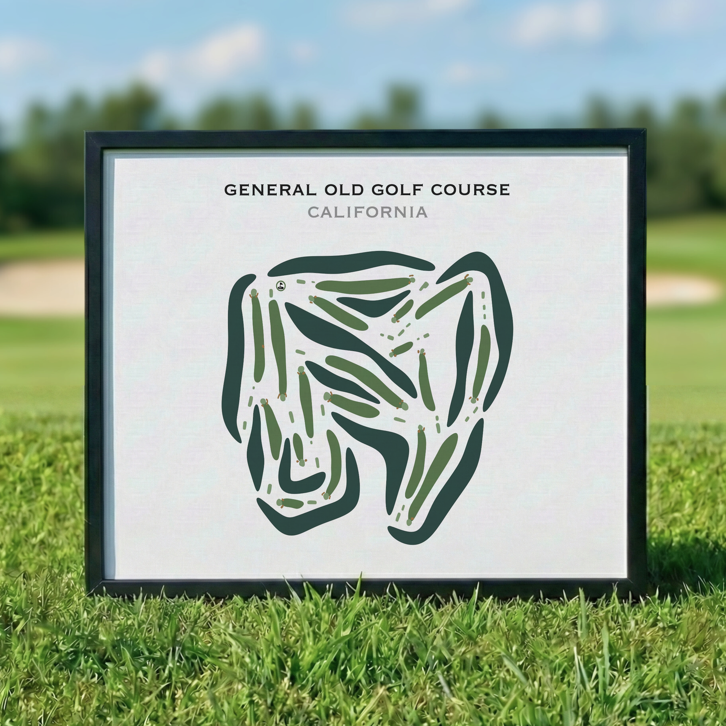 General Old Golf Course, California - Printed Golf Courses