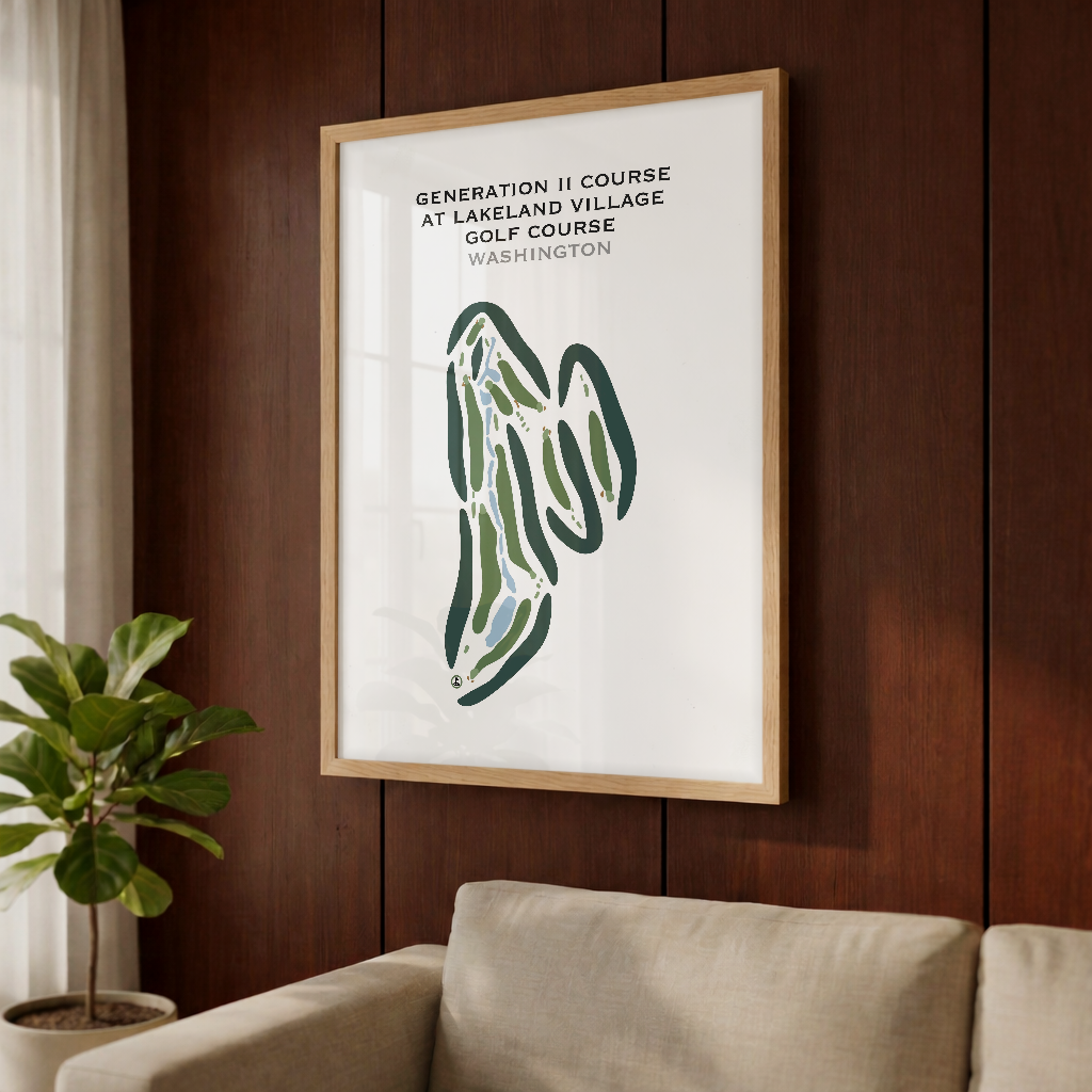Generation II Course at Lake Land Village Golf Course, Washington - Printed Golf Courses