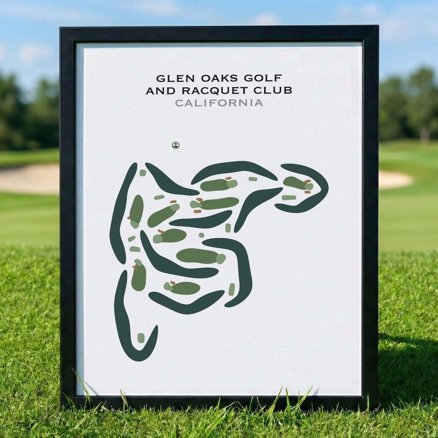 Glen Oaks Golf & Racquet Club, California - Printed Golf Courses