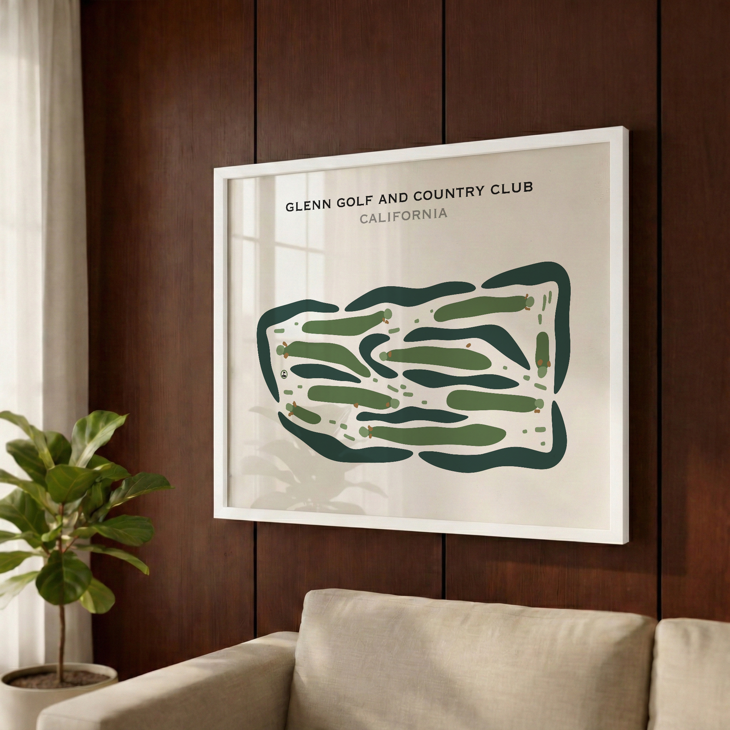 Glenn Golf & Country Club, California - Printed Golf Courses