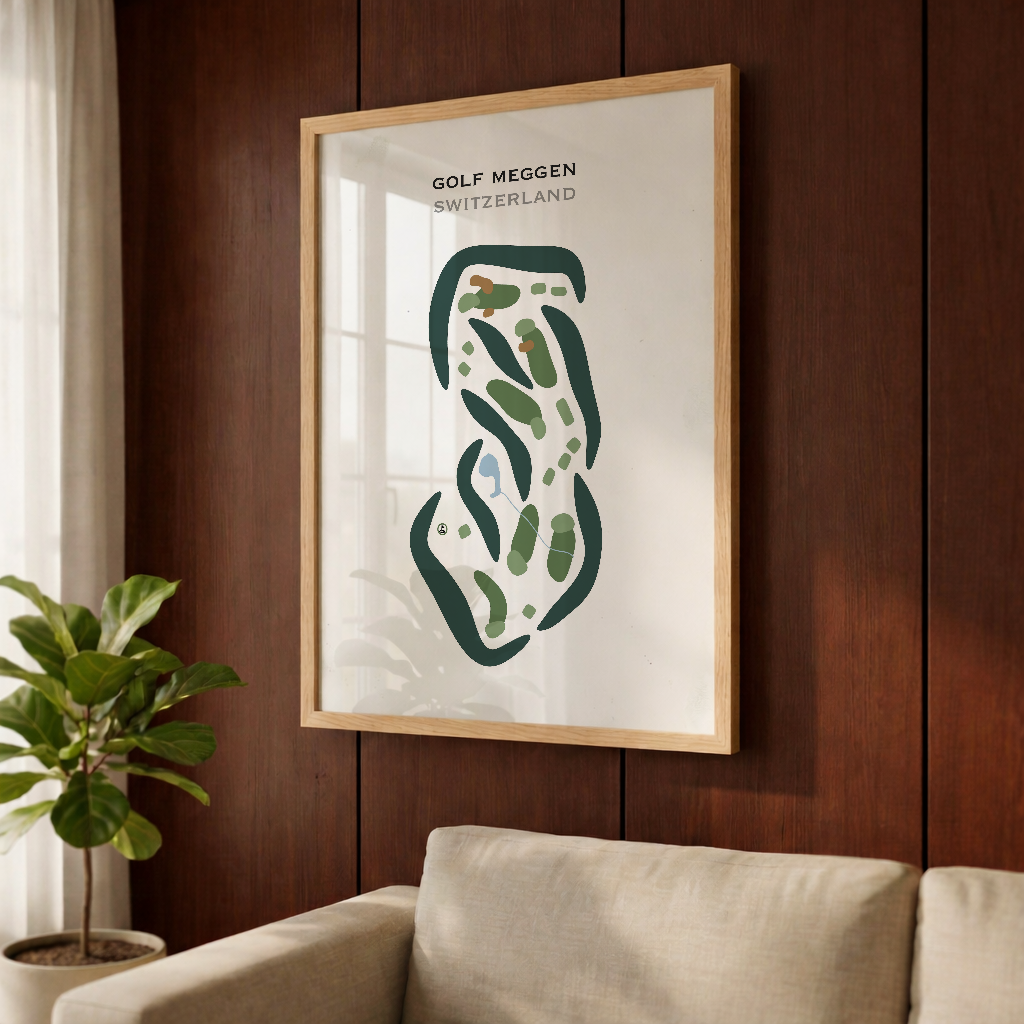 Golf Meggen, Switzerland - Printed Golf Courses