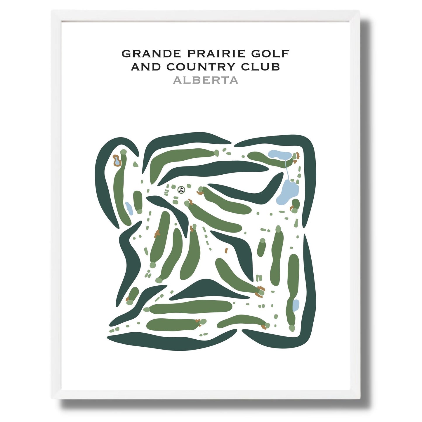 Grande Prairie Golf & Country Club, Alberta, Canada - Printed Golf Courses
