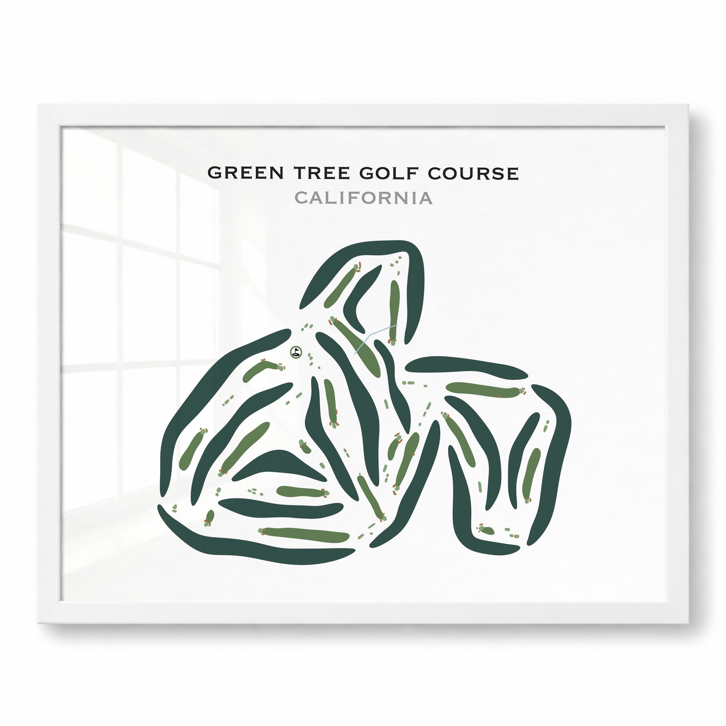 Green Tree Golf Course, California - Printed Golf Courses