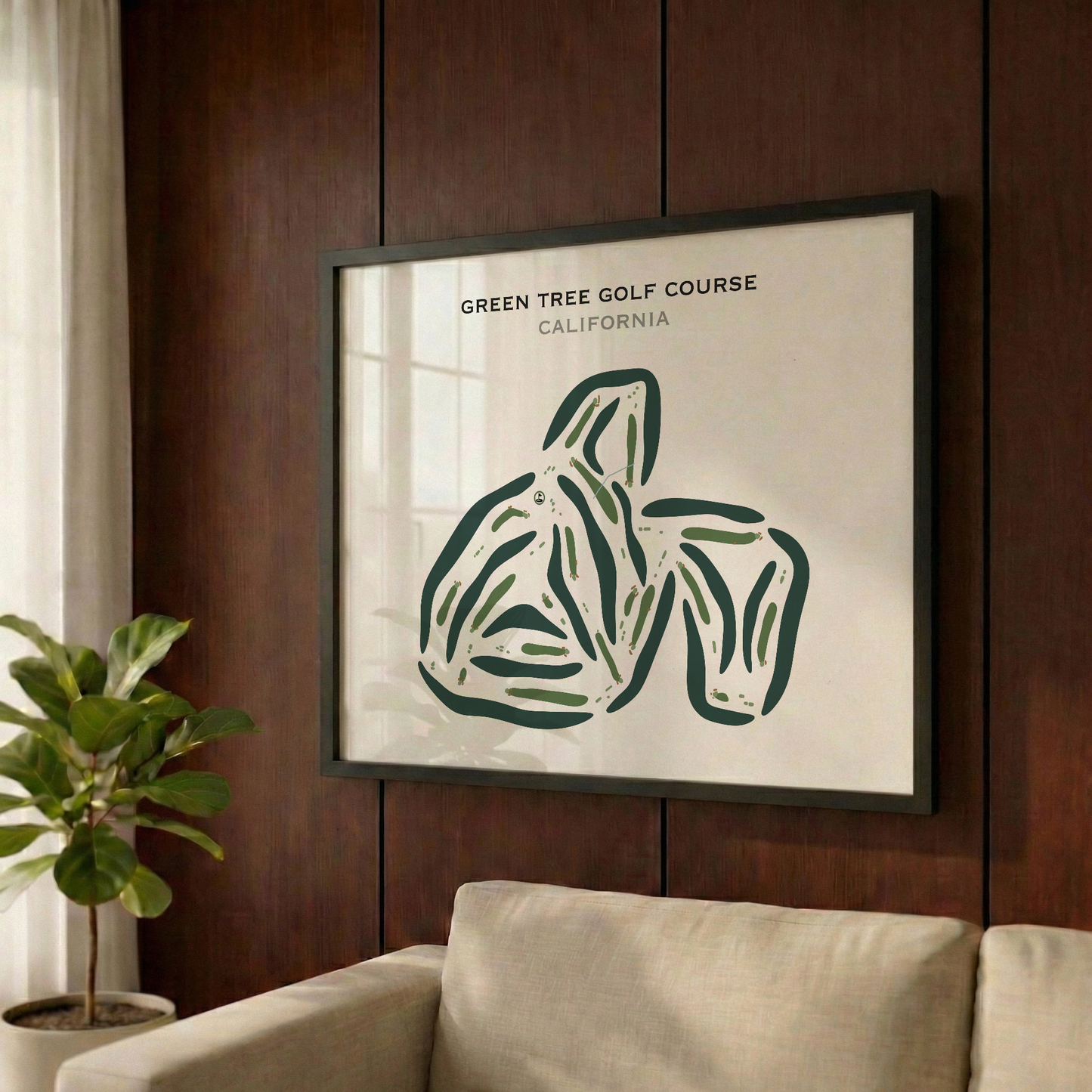 Green Tree Golf Course, California - Printed Golf Courses