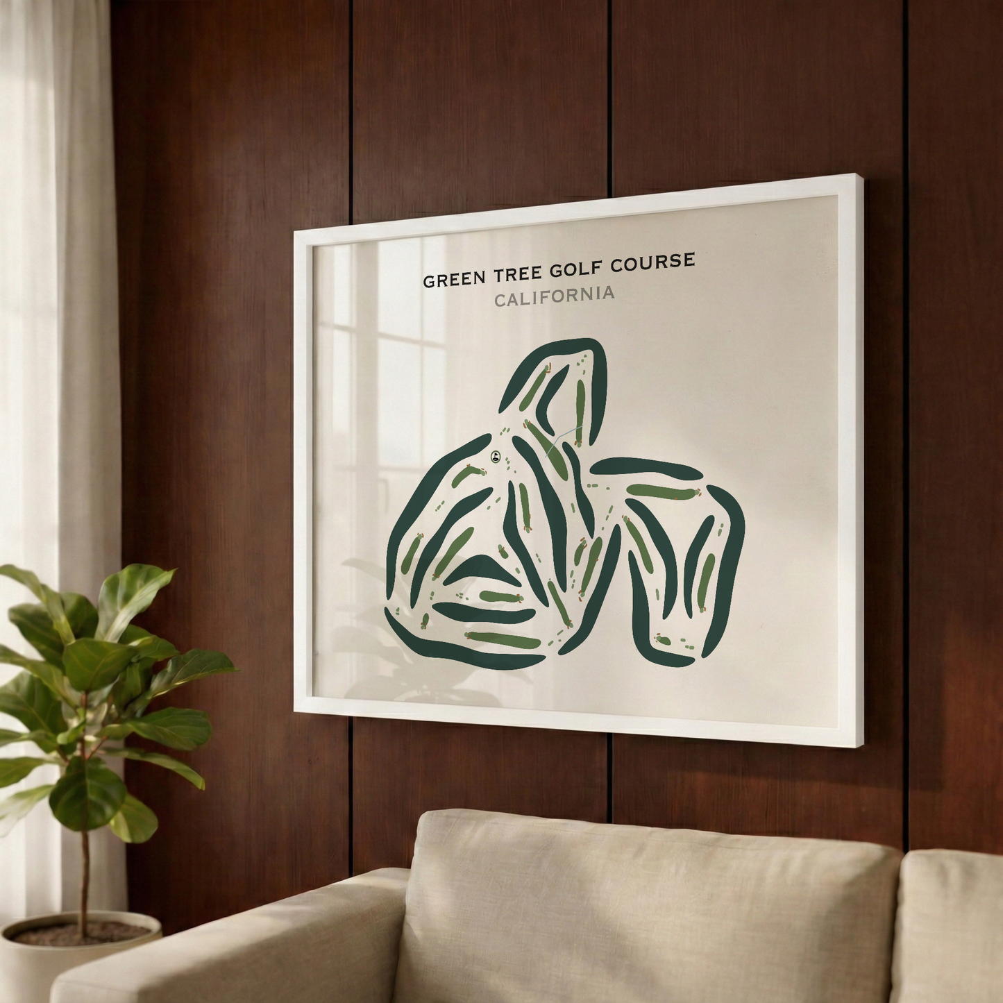Green Tree Golf Course, California - Printed Golf Courses