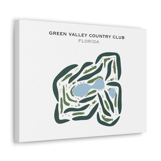 Green Valley Country Club, Florida - Printed Golf Courses