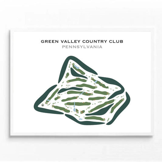 Green Valley Country Club, Pennsylvania - Printed Golf Courses