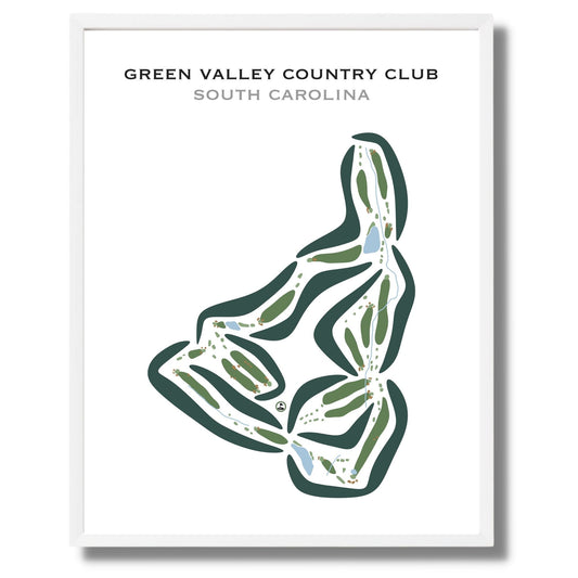 Green Valley Country Club, South Carolina - Printed Golf Courses