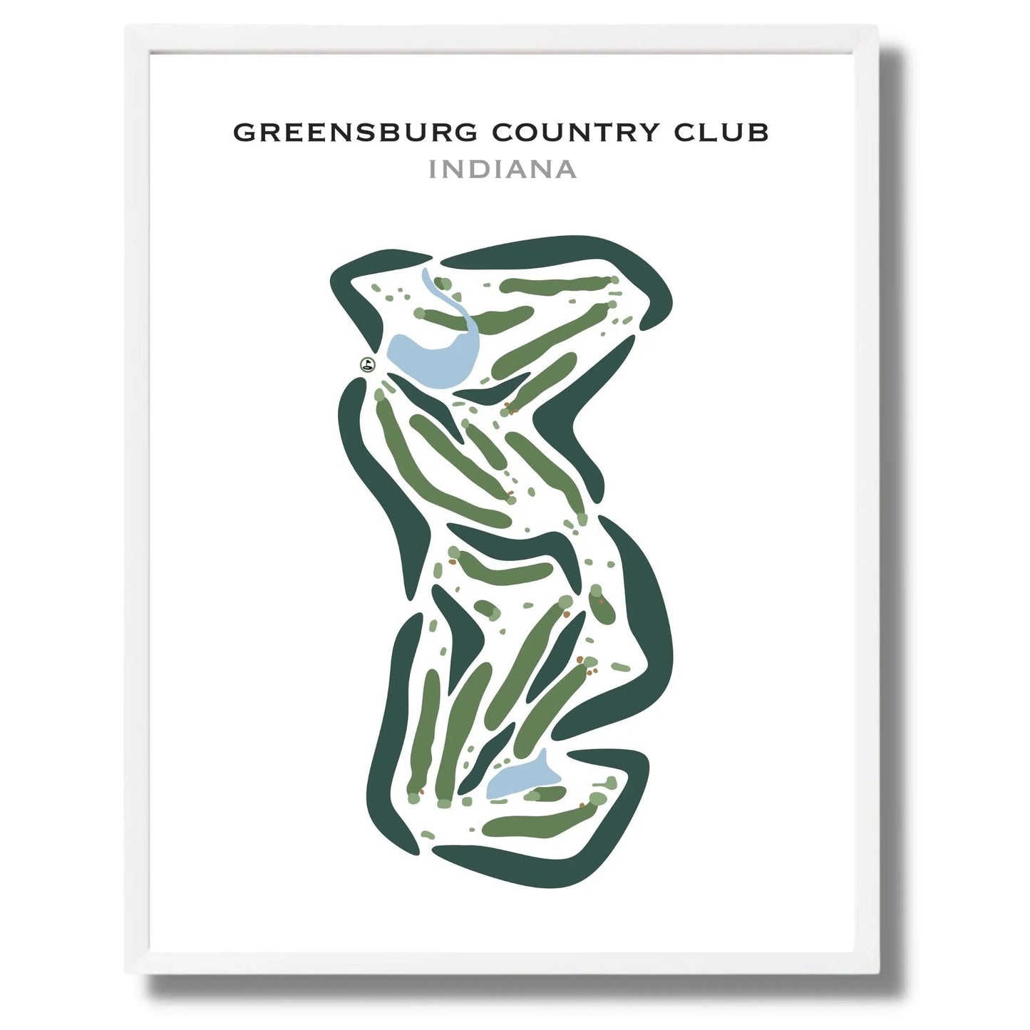Greensburg Country Club, Indiana - Printed Golf Courses