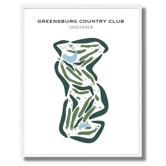 Greensburg Country Club, Indiana - Printed Golf Courses