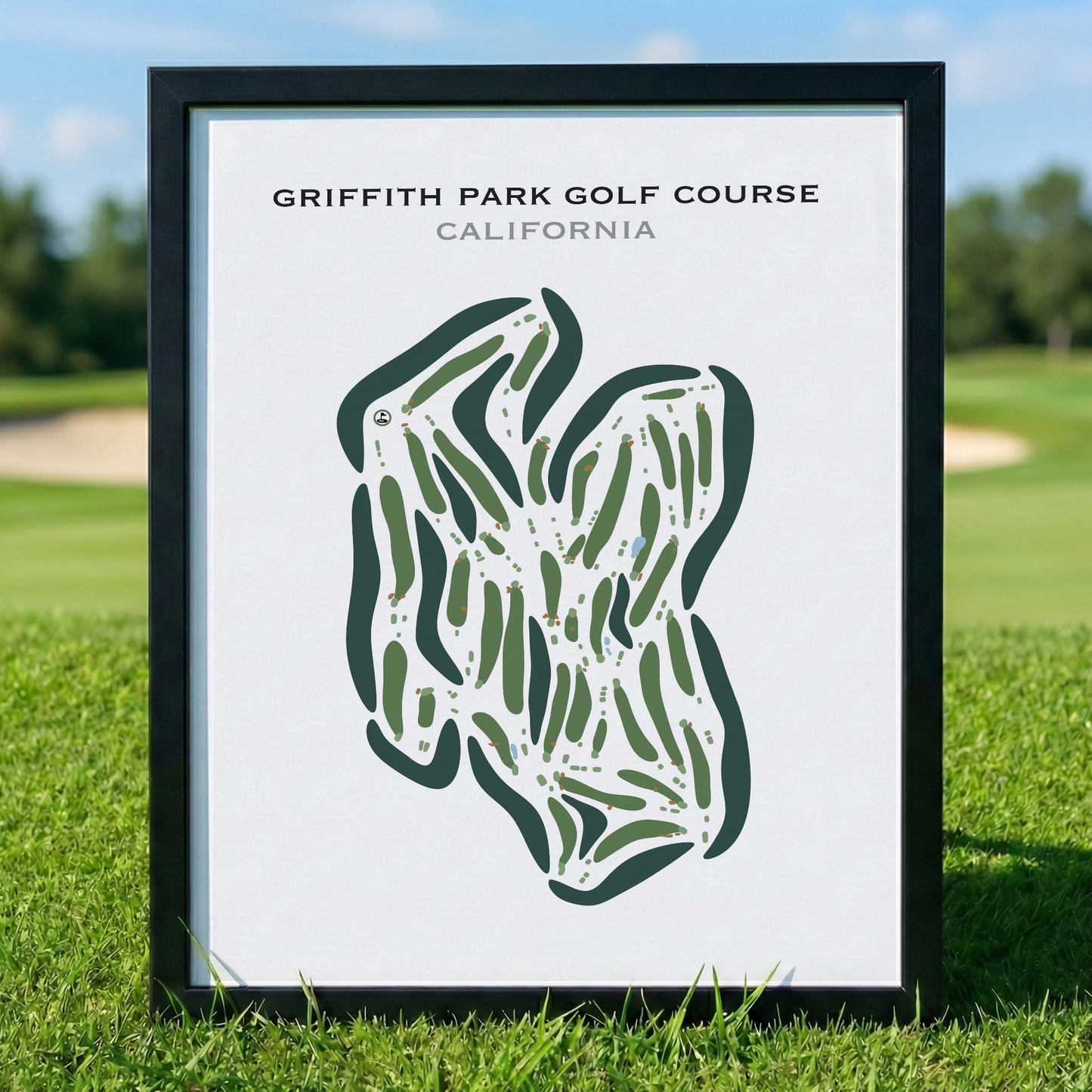 Griffith Park Golf Courses, California - Printed Golf Courses