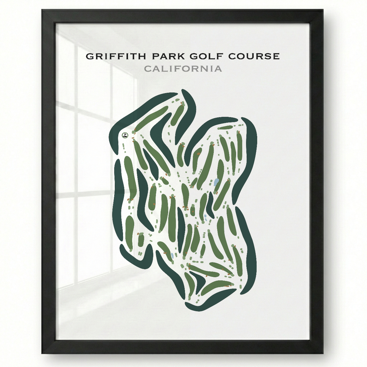 Griffith Park Golf Courses, California - Printed Golf Courses