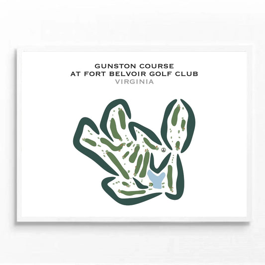 Gunston Course at Fort Belvoir Golf Club, Virginia - Printed Golf Courses